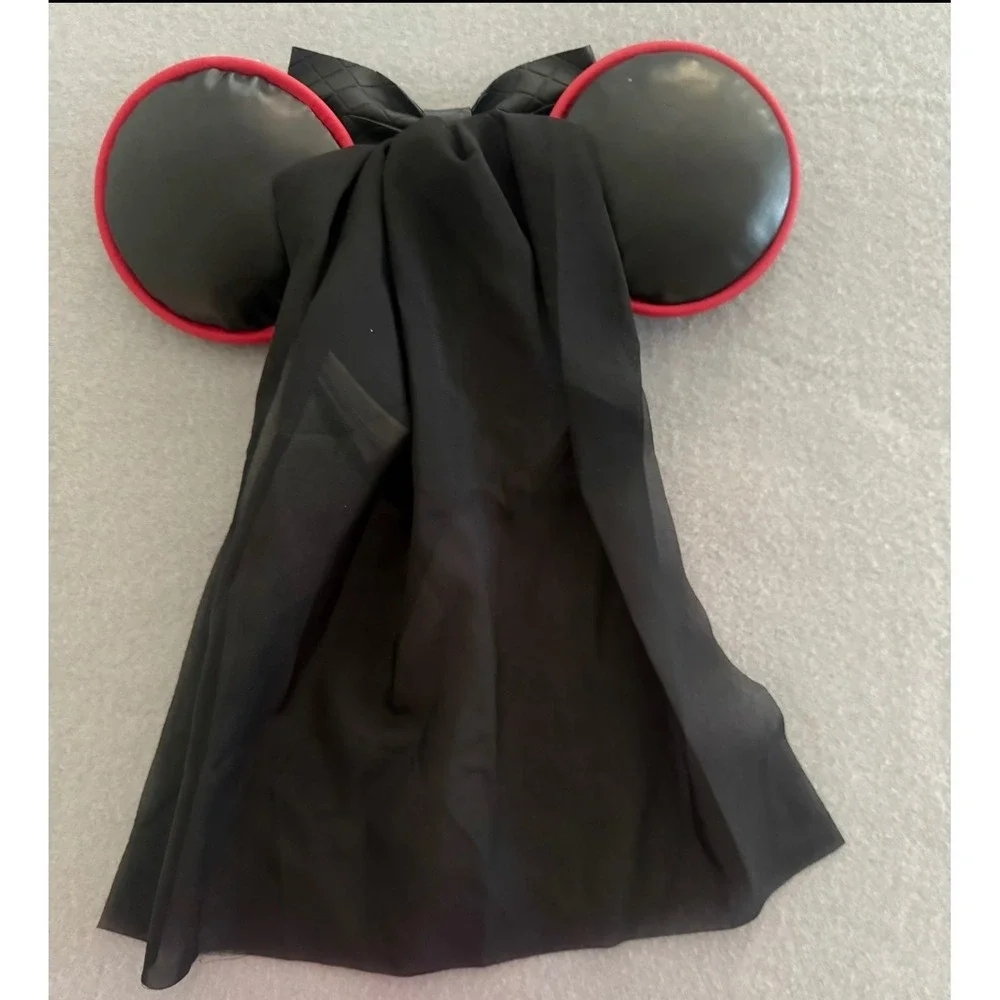 Disney Parks Minnie Mouse Star Wars Darth Vader Ears Headband Veil, Rare Find